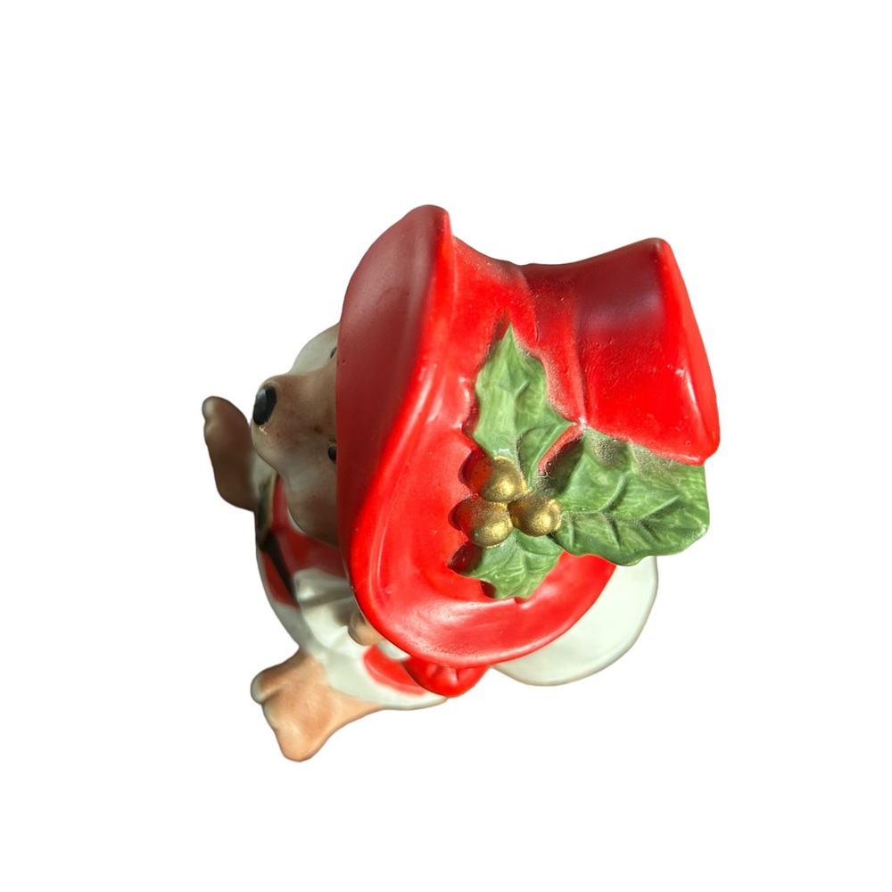 Vintage Homco Christmas Santa Teddy Bear Ceramic Figurine Retro Holiday Decor - Picture 6 of 10